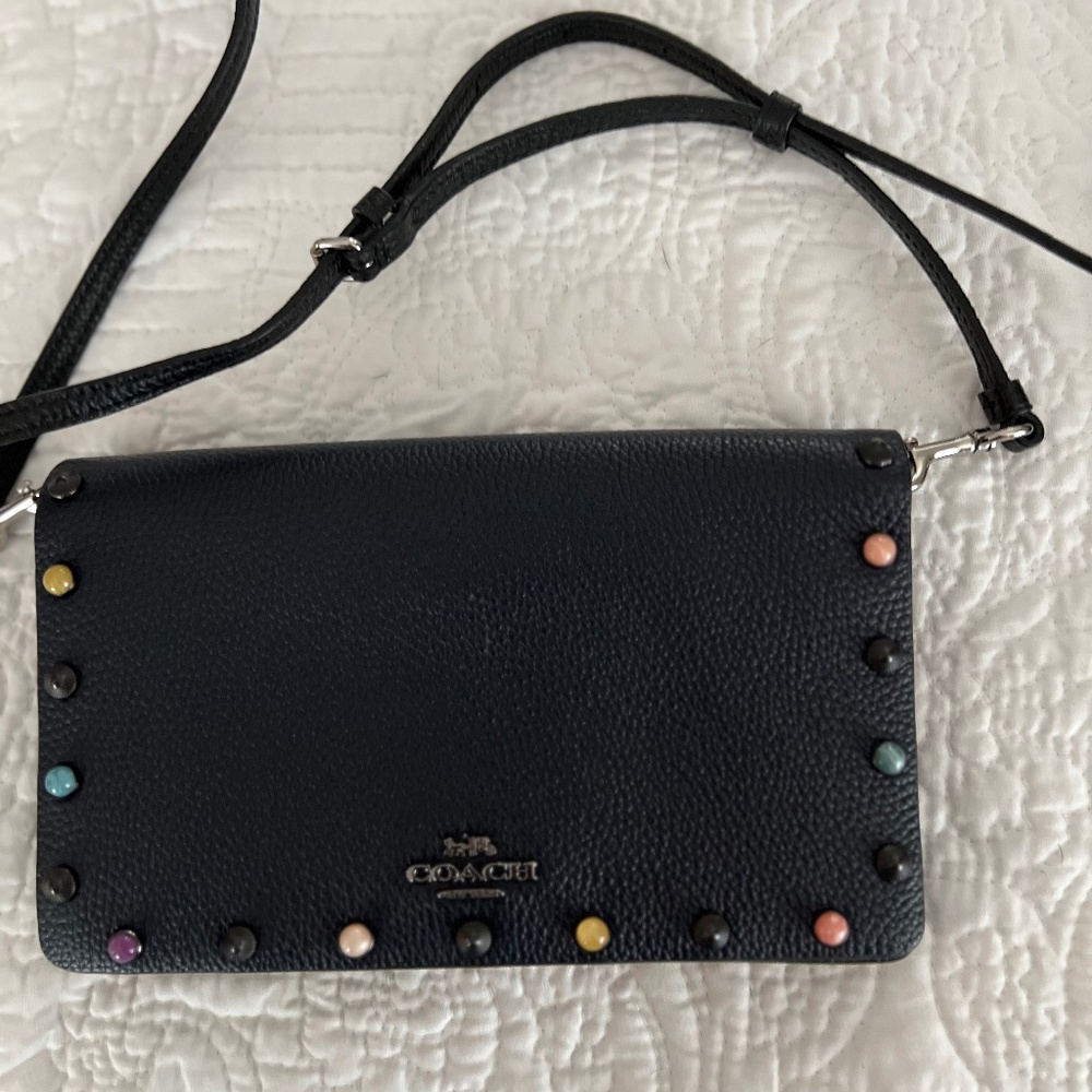 Black gently used Coach wallet